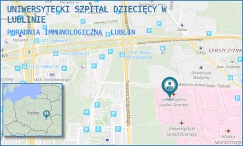 PORADNIA IMMUNOLOGICZNA - UNIWERSYTECKI SZPITAL DZIECIĘCY W LUBLINIE - PROF. ANTONIEGO GĘBALI 6,  LUBLIN